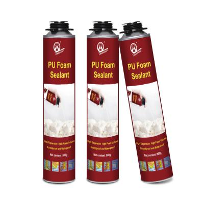 China Strong Adhesion Polyurethane Adhesive Sealant Insulation Spray PU Foam 80 Times Expanding for sale