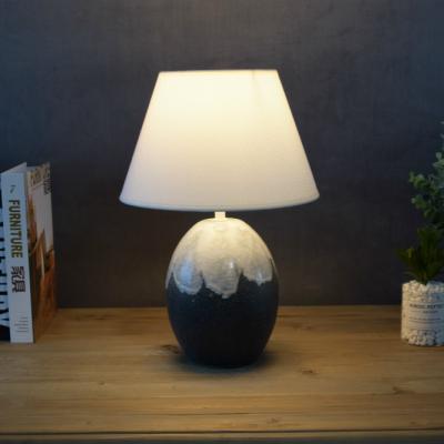 China European Modern Popular Concise Two Tone Chandelier YH Style White And Black Two Tone Chandelier Decor Home Bedside Table Lamp With Lampshade for sale