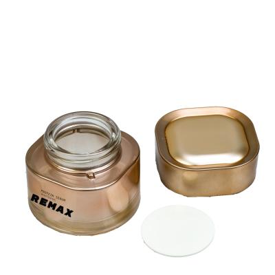 China Venda Quente 50g 40ml 100ml Gradiente de Vidro Revestido em Ouro Embalagem Krema Jar Loção Botelha Cuidados da Pele Set à venda