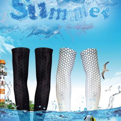 China Summer Breathable Ice Silk Arm Sleeves Quick-drying Breathable Ice Silk Men Women Fashion Arm Sleeves for sale