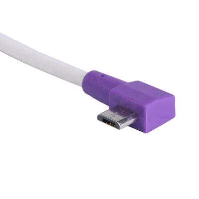 China Micro USB Right Angle Cable Mobile Phone USB Charging Fast Charging Data Cable for sale
