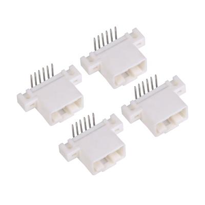 China PCB Board 2.0mm Wire 6pin To Board Connector Right Angle White Single Row Connector Wafer for sale