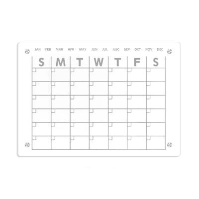 China Portable Home Weekly Planner Magnetic Whiteboard Message Boards Clear Fridge Calendar for sale