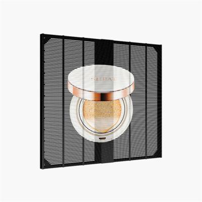 China Armário de alumínio para interiores Ecrã de malha LED de vidro transparente para publicidade de elevadores em shoppings e lojas de varejo à venda