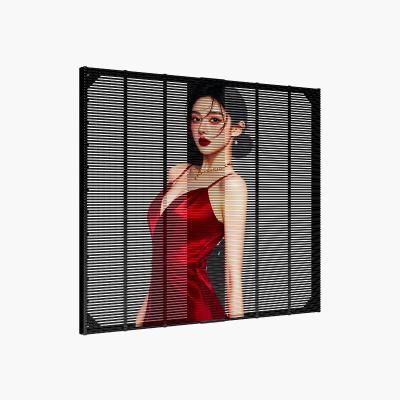 China P3.9-P7.8 Material de alumínio com fita de suspensão LED Video LED Mural LED Malha Transparente Grelha LED Ecrã de visualização para publicidade à venda