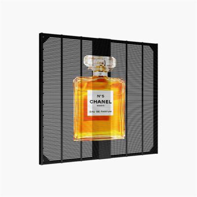 China P3.9-P7.8 Material de alumínio Ecrã de visualização LED à prova d'água para interiores, malha LED transparente, grelha LED para publicidade à venda