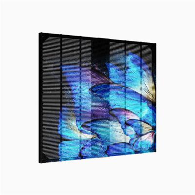 China Transparente Publicidade de Alto Brilho IP67 RGB P3.91 Janela Exterior Indoor LED Grille Film Display à venda