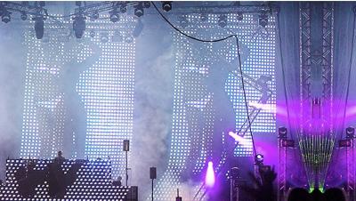China Epistar SMD3535 Geleid Mesh Curtain Flexible Led Curtain het Scherm Geleid Mesh Screen Outdoor Te koop