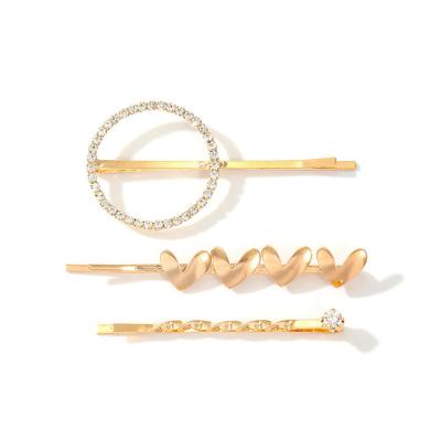 China Hot custom RS19DH82 low MOQ ISS low MOQ hairpin bobbi hair rhinestone single hair pins for sale