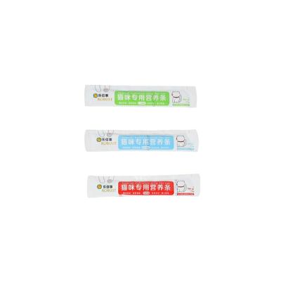 China Factory Price Viable Sales Cat Bundle Food Snacks Pouch Wet Treat Cat Strip With Tuna Chicken for sale