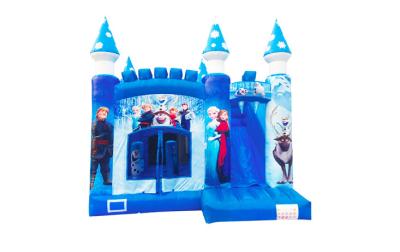 China Inflatable Snow Ice Princess Bounce House With Slide For Childrens for sale