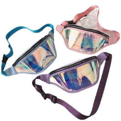 China Water Proof Clear Shape Transparent Pussy Pack Waist Bag Cross - Body Women PVC Holographic Bag for sale