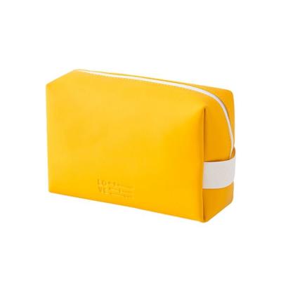 China Fashion PU Waterproof Women Travel Cosmetic Bag Cute Candy Colors Makeup Bags Portable Toiletry Storage Bag for sale