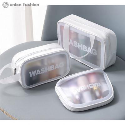 China Fashion PVC Toiletry Bag Light Pink Cosmetic Travel Bag Travel Toiletry Bag Cosmetic for sale