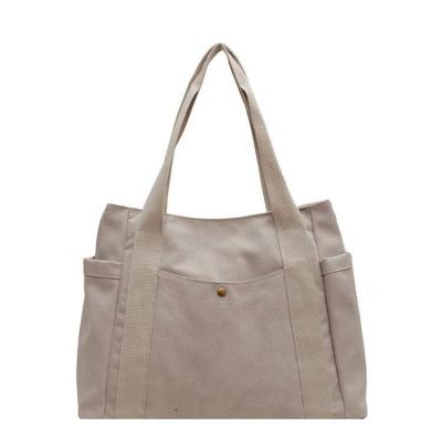 China 100% pure simple packing color leisure women's shoulder bag Japanese manufacturers handbags wholesale eco-friendly large capacity for sale