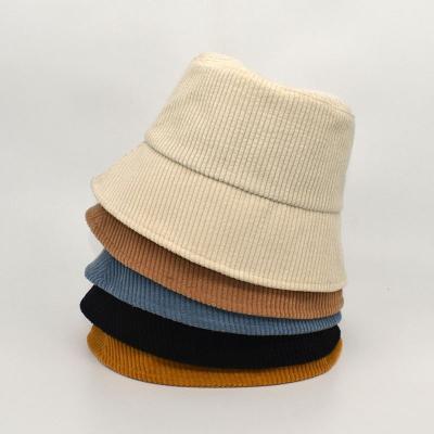 China COMMON custom logo bucket hat simple embroidery corduroy empty bucket hat for sale