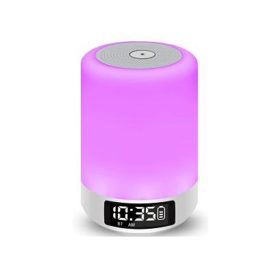 China Hthconvey Touch Senso Table Lamp Eco-friendly Warm White Light Color Changing RGB Free Calling Hands Alarm Clock Gifts For Teens Kids for sale
