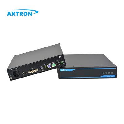 China Industrial PS/2 USB2.0 Dual Monitor 1080P 500m 20km 80km Fiber DVI HDMI KVM extender for Railway CTC AX100F for sale