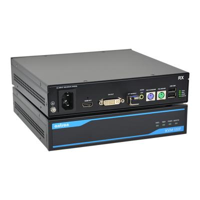China Dual USB2.0 PS/2 Monitor 1080P 20km Rack 1U DVI HDMI Fiber KVM Industrial Background Supplement For Control Room AX100F for sale