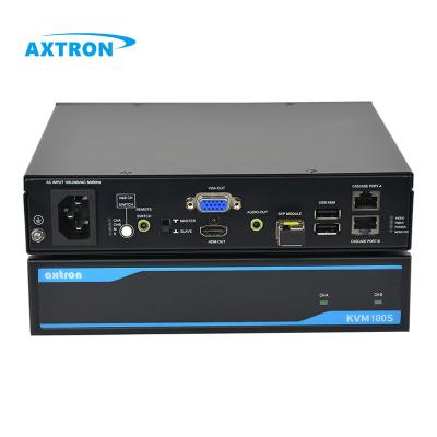 China 1080P 500m 20km KVN Dual Fiber USB2.0 HDMI&VGA Monitor Cascade Extender 80km Industrial Type KVM Switch AX100S for sale