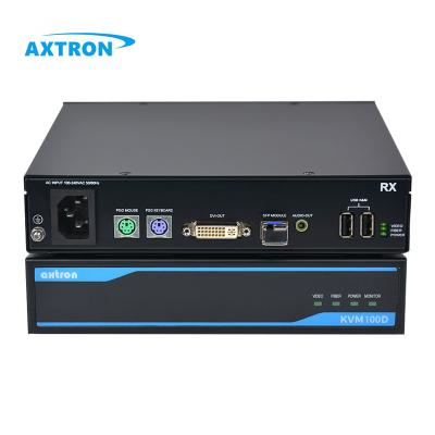 China PS/2 USB2.0 DVI Monitor Industrial Single Fiber KVM FullHD 500m Long Distance Extra 20km For Control Room AX100D for sale