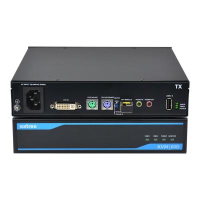 China Industrial Single DVI KVM Monitor 1080P 500m 20km PS/2 USB2.0 1U Rack Mount Supplement Over Optical Fiber AX100D for sale