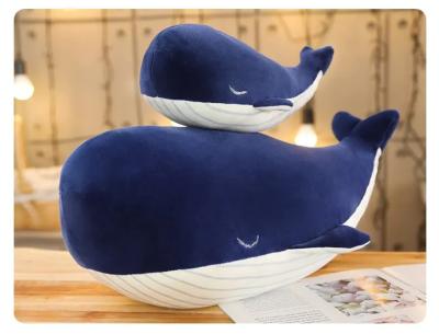 China Cartoon Soft Little Blue Whale Plush Toys Stuffed Sea Animals Pillow Lovely Fish Dolphin Dolls for Girls Kids Birthday for sale