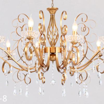 China Traditional Pendant Lamp Living Room Bedroom Chandelier Crystal Light Latest Design American Style for sale