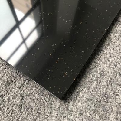 China Tejas de granito de galaxia negro absoluto 60x60 con absorción de agua 0.5% y borde de la nariz de toro en venta
