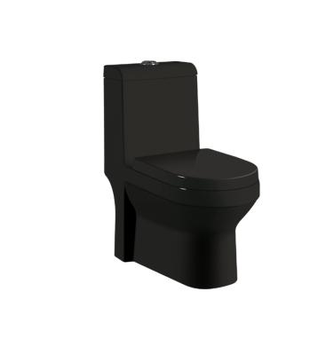 China Banheiro redondo 730x425x810mm Gloss brilhante e preto fosco Banheiro de uma peça à venda