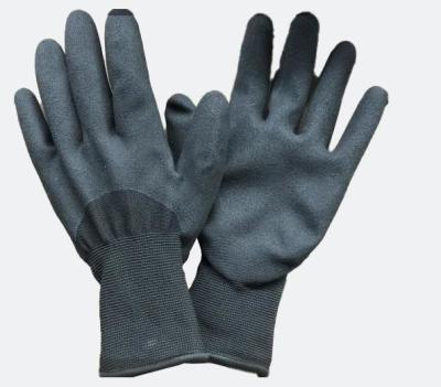 China Thermal Nitrile Work Gloves 10G Acrylic Terry Fleece Liner Cold Winter Work Gloves Construction Gloves for sale