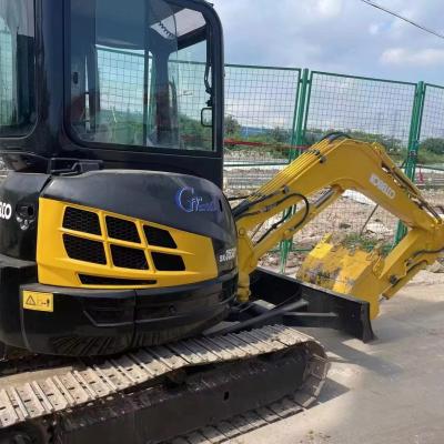 Китай 3.5 тонны Kobelco Sk35 Использованный Kobelco экскаватор Magic Screed Синий цвет продается