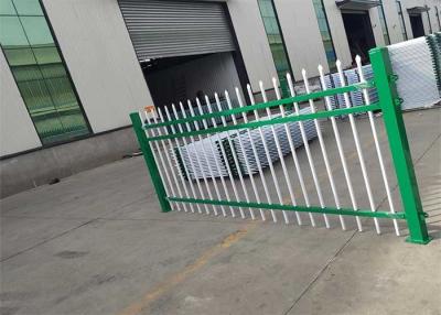 Chine Barrière tubulaire supérieure en métal de poudre du piquet vert H3m de revêtement à vendre
