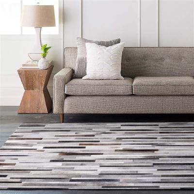 China Decorate Bedroom Blankets Custom Design Modern Contemporary Art Carpet Rug Cowhide Blanket for sale