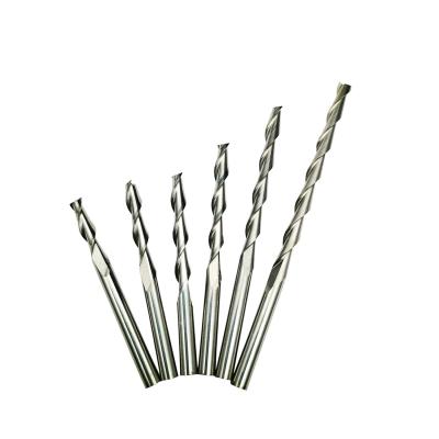 China 8mm 5/16 Alloy Spiral Milling Cutter 35 Degree Copper Coating End Mill Helix Angle for sale