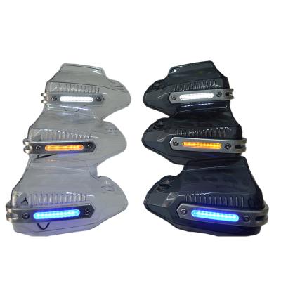 China Universal Motorcycle Aluminum Alloy Windproof / Waterproof Hand Guard With Lighting Motorcycle Guard With LED Lighting for sale