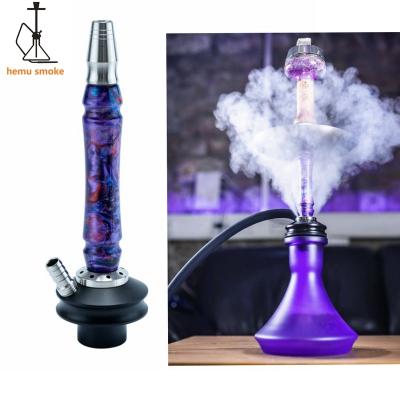 China Free Type Resin Shisha Hookah 48cm Frosted Gradient Colors Produce Dense Smoke for sale