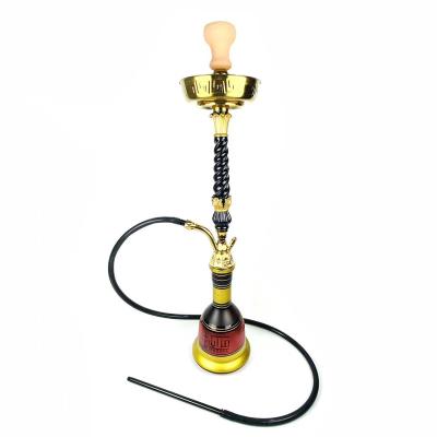 China Hot Sale large hookah Khalil Mamoon Hookah Glass Hookah Egypt Shisha golden color for sale
