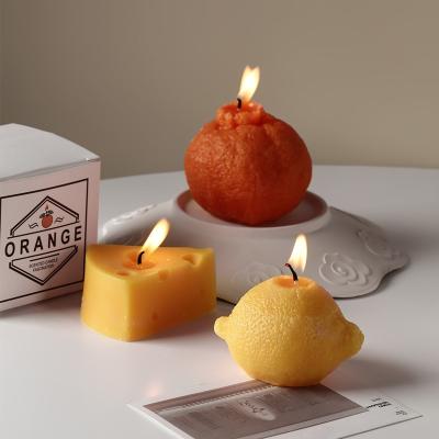 China Hot Selling Scented Birthdays Ins Fruit Shape Candle Home Decoration Props for sale