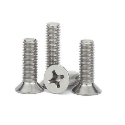 China Pan 201 Flat Cross GB819 Recessed Head Accessory M3 M5 M6 M8 M10 Stainless Steel Bolt Countersunk Screw for sale