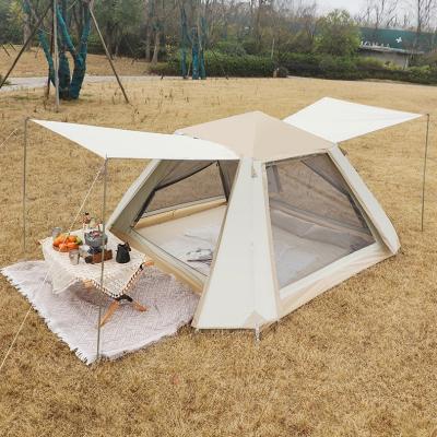 China Factory wholesale camping tent sun block foldable camping equipment portable outdoor tent rainproof thickened straight tie type for sale