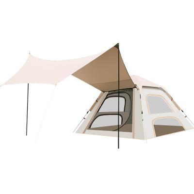 China Straight Bracing Type Factory wholesale Tent canopy integrated two-in-one automatic quickly open rainproof portable 5-8person tent for sale
