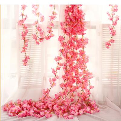 China Wholesale Eco-friendly Artificia cherry blossom pastic branch for wedding decor for sale