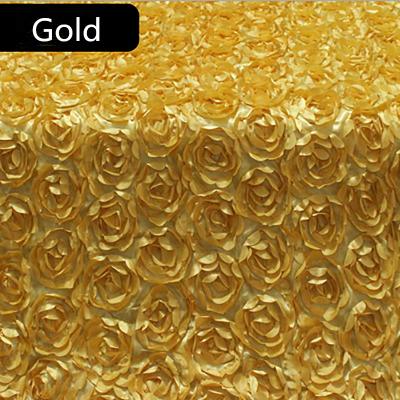 China For wedding banquet event party factory direct sale wedding aisle runner satin embroidery 3D rose for sale