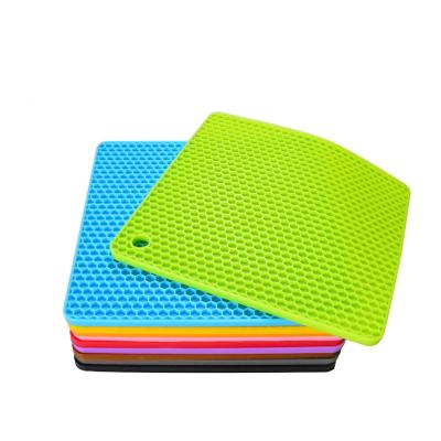 China Pot Holder Table Mat Drink Cup Coasters Round Place Mat Heat Resistant Silicone Anti-slip Non-slip Place Mats Places Kitchen Accessories for sale