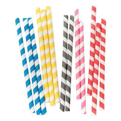 China Colored Disposable Drinking Paper Straws Printed By Soybean Food Grade Eco Friendly Disposable Drinking Paper Straws for sale