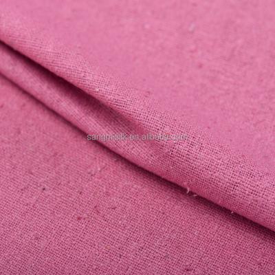 China Raw Silk Solid Dyed 100% Silk Noil Raw Silk Fabrics Silk Fabric Material Bag, Bedding, Costume, Curtain, Cushion, for sale