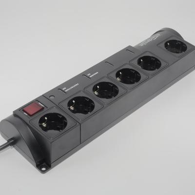 China SIS-2 Multi Outlet Socket Extension Socket Surge Protector SIS-2 6 Outs Power Strip With Wall Mount Overload Protection Surge Protector for sale