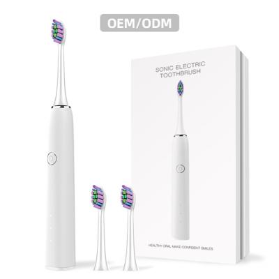 China Waterproof IPX7 Powerful Smart Rechargeable Electric Toothbrush 3 Modes for sale