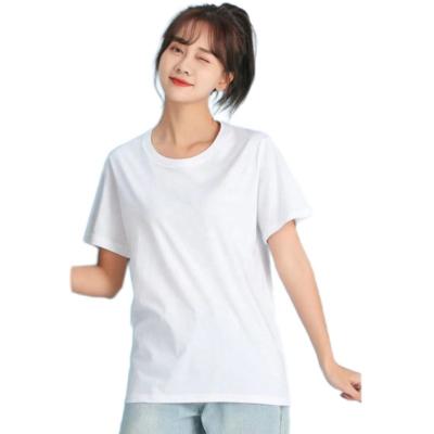 China Custom Logo Design Anti-pilling Manufacturers Recycle Eco Friendly Cotton Fabric Ladies T-shirt Clothing for sale